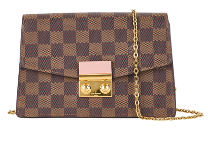 Croisette Wallet On Chain, &pound;1,100, Handbags, Brown/Pink, Canvas, Front view